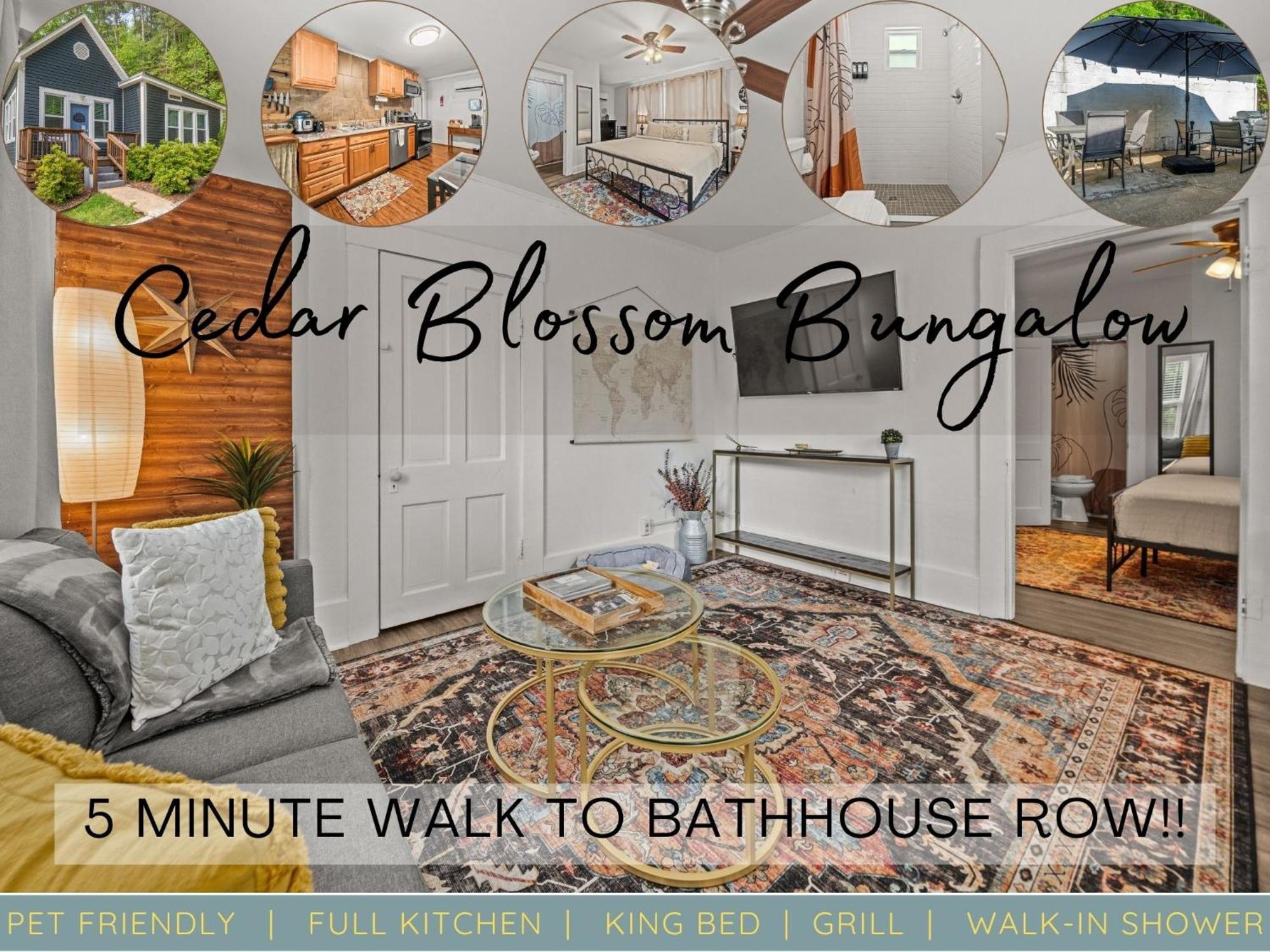 Cedar Blossom Bungalow Is A Cozy Getaway With A 5 Minute Walk To Downtown! Hot Springs Bagian luar foto